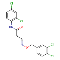 N-(2,4-dichlorophenyl)-3-{[(3,4-dichlorophenyl)methoxy]imino}propanamide