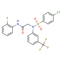 N-(2-fluorophenyl)-2-{N-[3-(trifluoromethyl)phenyl]-4-chlorobenzenesulfonamido}acetamide