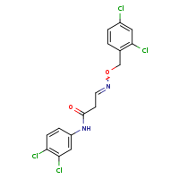 N-(3,4-dichlorophenyl)-3-{[(2,4-dichlorophenyl)methoxy]imino}propanamide