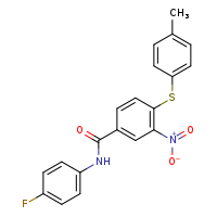 N-(4-fluorophenyl)-4-[(4-methylphenyl)sulfanyl]-3-nitrobenzamide