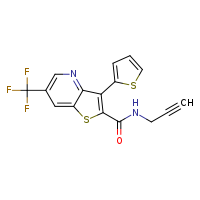 N-(prop-2-yn-1-yl)-3-(thiophen-2-yl)-6-(trifluoromethyl)thieno[3,2-b]pyridine-2-carboxamide