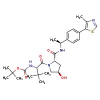 tert-butyl N-[(2S)-1-[(2S,4R)-4-hydroxy-2-{[(1S)-1-[4-(4-methyl-1,3-thiazol-5-yl)phenyl]ethyl]carbamoyl}pyrrolidin-1-yl]-3,3-dimethyl-1-oxobutan-2-yl]carbamate