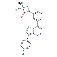 1-{3-[3-(4-chlorophenyl)pyrazolo[1,5-a]pyrimidin-7-yl]phenyl}-3,3-dimethylazetidin-2-one