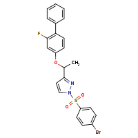 1-(4-bromobenzenesulfonyl)-3-[1-({2-fluoro-[1,1'-biphenyl]-4-yl}oxy)ethyl]pyrazole