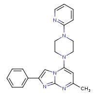 1-{7-methyl-2-phenylimidazo[1,2-a]pyrimidin-5-yl}-4-(pyridin-2-yl)piperazine