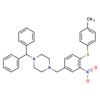 1-(diphenylmethyl)-4-({4-[(4-methylphenyl)sulfanyl]-3-nitrophenyl}methyl)piperazine