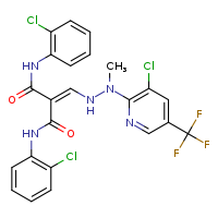 2-({2-[3-chloro-5-(trifluoromethyl)pyridin-2-yl]-2-methylhydrazin-1-yl}methylidene)-N,N'-bis(2-chlorophenyl)propanediamide