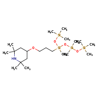 2,2,6,6-tetramethyl-4-({2,2,4,4,6-pentamethyl-6-[(trimethylsilyl)oxy]-3,5-dioxa-2,4,6-trisilanonan-9-yl}oxy)piperidine