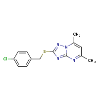 2-{[(4-chlorophenyl)methyl]sulfanyl}-5,7-dimethyl-[1,2,4]triazolo[1,5-a]pyrimidine