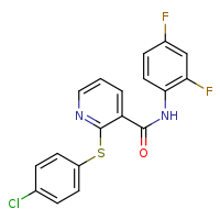 2-[(4-chlorophenyl)sulfanyl]-N-(2,4-difluorophenyl)pyridine-3-carboxamide