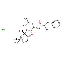 (2S)-2-amino-N-[(1R)-3-methyl-1-[(1S,2S,6R,8S)-2,9,9-trimethyl-3,5-dioxa-4-boratricyclo[6.1.1.0²,?]decan-4-yl]butyl]-3-phenylpropanamide hydrochloride