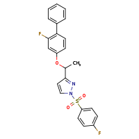 3-[1-({2-fluoro-[1,1'-biphenyl]-4-yl}oxy)ethyl]-1-(4-fluorobenzenesulfonyl)pyrazole