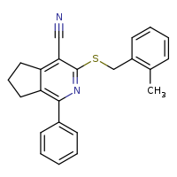 3-{[(2-methylphenyl)methyl]sulfanyl}-1-phenyl-5H,6H,7H-cyclopenta[c]pyridine-4-carbonitrile