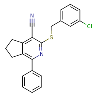 3-{[(3-chlorophenyl)methyl]sulfanyl}-1-phenyl-5H,6H,7H-cyclopenta[c]pyridine-4-carbonitrile