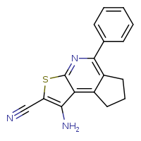 3-amino-8-phenyl-5-thia-7-azatricyclo[7.3.0.0²,?]dodeca-1,3,6,8-tetraene-4-carbonitrile