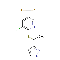 3-chloro-2-{[1-(1H-pyrazol-3-yl)ethyl]sulfanyl}-5-(trifluoromethyl)pyridine