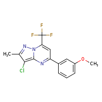 3-chloro-5-(3-methoxyphenyl)-2-methyl-7-(trifluoromethyl)pyrazolo[1,5-a]pyrimidine