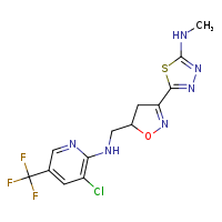 3-chloro-N-({3-[5-(methylamino)-1,3,4-thiadiazol-2-yl]-4,5-dihydro-1,2-oxazol-5-yl}methyl)-5-(trifluoromethyl)pyridin-2-amine