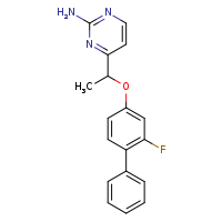 4-[1-({2-fluoro-[1,1'-biphenyl]-4-yl}oxy)ethyl]pyrimidin-2-amine