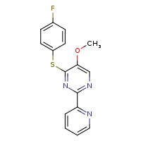 4-[(4-fluorophenyl)sulfanyl]-5-methoxy-2-(pyridin-2-yl)pyrimidine