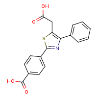 4-[5-(carboxymethyl)-4-phenyl-1,3-thiazol-2-yl]benzoic acid