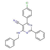 4-(benzylamino)-6-(4-chlorophenyl)-2-phenylpyrimidine-5-carbonitrile