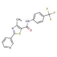 4-methyl-2-(pyridin-3-yl)-N-[4-(trifluoromethyl)phenyl]-1,3-thiazole-5-carboxamide