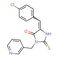 5-[(4-chlorophenyl)methylidene]-3-(pyridin-3-ylmethyl)-2-sulfanylideneimidazolidin-4-one