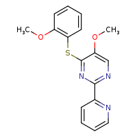 5-methoxy-4-[(2-methoxyphenyl)sulfanyl]-2-(pyridin-2-yl)pyrimidine