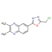6-[5-(chloromethyl)-1,3,4-oxadiazol-2-yl]-2,3-dimethylquinoxaline