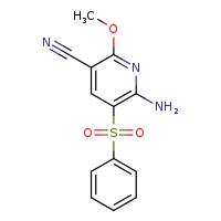 6-amino-5-(benzenesulfonyl)-2-methoxypyridine-3-carbonitrile