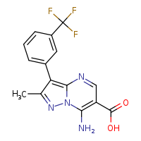 7-amino-2-methyl-3-[3-(trifluoromethyl)phenyl]pyrazolo[1,5-a]pyrimidine-6-carboxylic acid