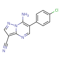 7-amino-6-(4-chlorophenyl)pyrazolo[1,5-a]pyrimidine-3-carbonitrile