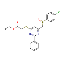 ethyl 2-({6-[(4-chlorobenzenesulfinyl)methyl]-2-phenylpyrimidin-4-yl}sulfanyl)acetate