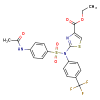 ethyl 2-{N-[4-(trifluoromethyl)phenyl]-4-acetamidobenzenesulfonamido}-1,3-thiazole-4-carboxylate