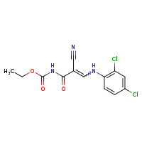 ethyl N-(2-cyano-2-{[(2,4-dichlorophenyl)amino]methylidene}acetyl)carbamate