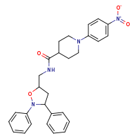 N-[(2,3-diphenyl-1,2-oxazolidin-5-yl)methyl]-1-(4-nitrophenyl)piperidine-4-carboxamide