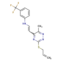 N-{2-[6-methyl-3-(prop-2-en-1-ylsulfanyl)-1,2,4-triazin-5-yl]ethenyl}-3-(trifluoromethyl)aniline