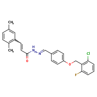 N'-({4-[(2-chloro-6-fluorophenyl)methoxy]phenyl}methylidene)-3-(2,5-dimethylphenyl)prop-2-enehydrazide