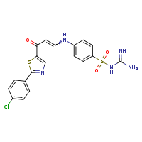 N-[4-({3-[2-(4-chlorophenyl)-1,3-thiazol-5-yl]-3-oxoprop-1-en-1-yl}amino)benzenesulfonyl]guanidine