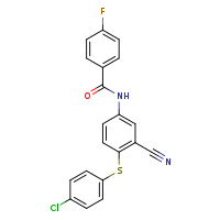 N-{4-[(4-chlorophenyl)sulfanyl]-3-cyanophenyl}-4-fluorobenzamide