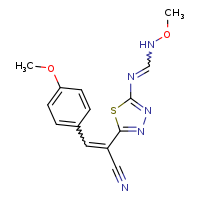 N'-{5-[1-cyano-2-(4-methoxyphenyl)eth-1-en-1-yl]-1,3,4-thiadiazol-2-yl}-N-methoxymethanimidamide