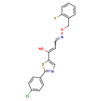 1-[2-(4-chlorophenyl)-1,3-thiazol-5-yl]-3-{[(2-fluorophenyl)methoxy]imino}prop-1-en-1-ol
