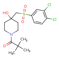 1-{4-[(3,4-dichlorobenzenesulfonyl)methyl]-4-hydroxypiperidin-1-yl}-2,2-dimethylpropan-1-one