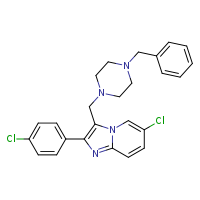 1-benzyl-4-{[6-chloro-2-(4-chlorophenyl)imidazo[1,2-a]pyridin-3-yl]methyl}piperazine
