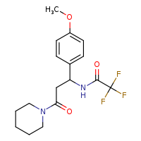 2,2,2-trifluoro-N-[1-(4-methoxyphenyl)-3-oxo-3-(piperidin-1-yl)propyl]acetamide