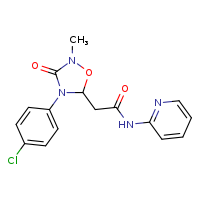 2-[4-(4-chlorophenyl)-2-methyl-3-oxo-1,2,4-oxadiazolidin-5-yl]-N-(pyridin-2-yl)acetamide