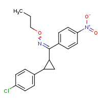 {[2-(4-chlorophenyl)cyclopropyl](4-nitrophenyl)methylidene}(propoxy)amine