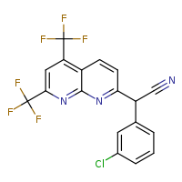 2-[5,7-bis(trifluoromethyl)-1,8-naphthyridin-2-yl]-2-(3-chlorophenyl)acetonitrile