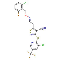 3-{[3-chloro-5-(trifluoromethyl)pyridin-2-yl]sulfanyl}-5-(2-{[(2-chloro-6-fluorophenyl)methoxy]imino}ethyl)-1,2-thiazole-4-carbonitrile